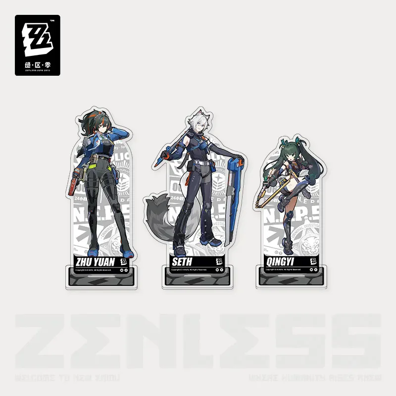 [Genuine] miHoYo Game Zenless Zone Zero Acrylic Standee Zhu Yuan QING YI SETH Anime Desktop Ornament Prop Cosplay Halloween Gift