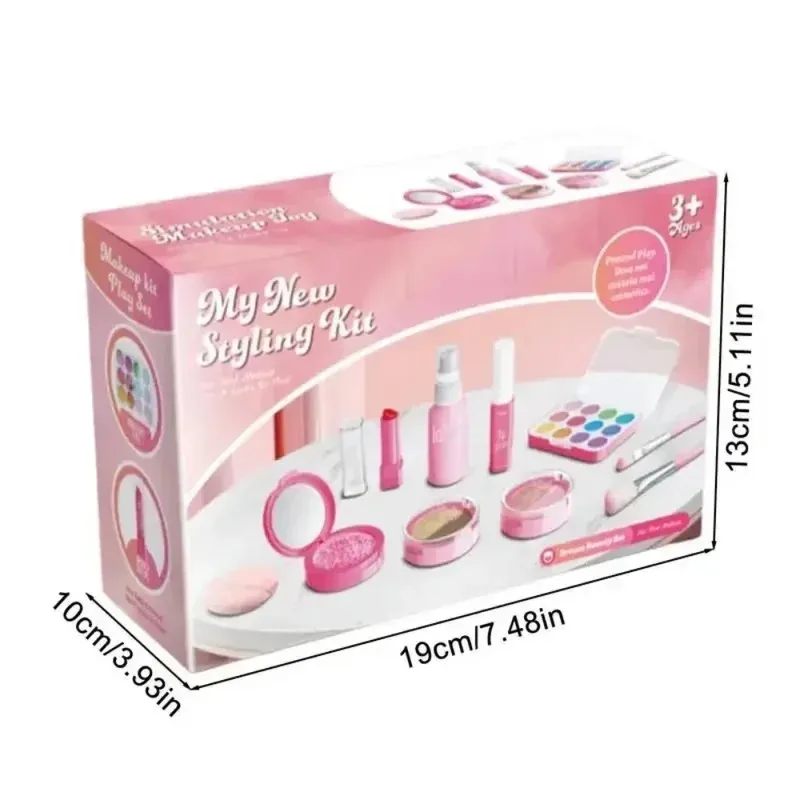 Make-up schoonheidsset voor kinderen Make-upkit Fantasiespeelgoed voor kleine meisjes Fantasierijke fantasieset Speelgoed voor meisjes Verjaardagscadeau