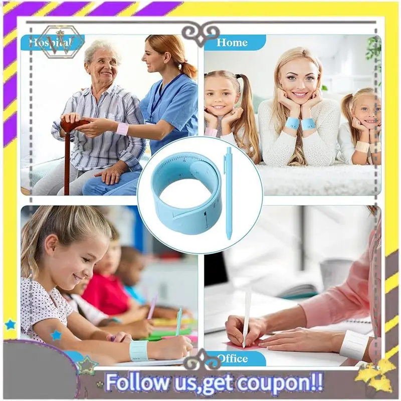 

New 12 Sets Slap Silicone Memo Wrist Band And 1.0 Mm Ballpoint Pen Kit Writable Memo Wristband Erasable For Planner Nurse
