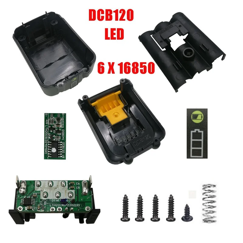 1Pcs DCB120 Battery Plastic Case PCB Charging Protection Circuit Board for DeWalt 10.8V 12V Li-Ion Battery Dcb125 Dcb127