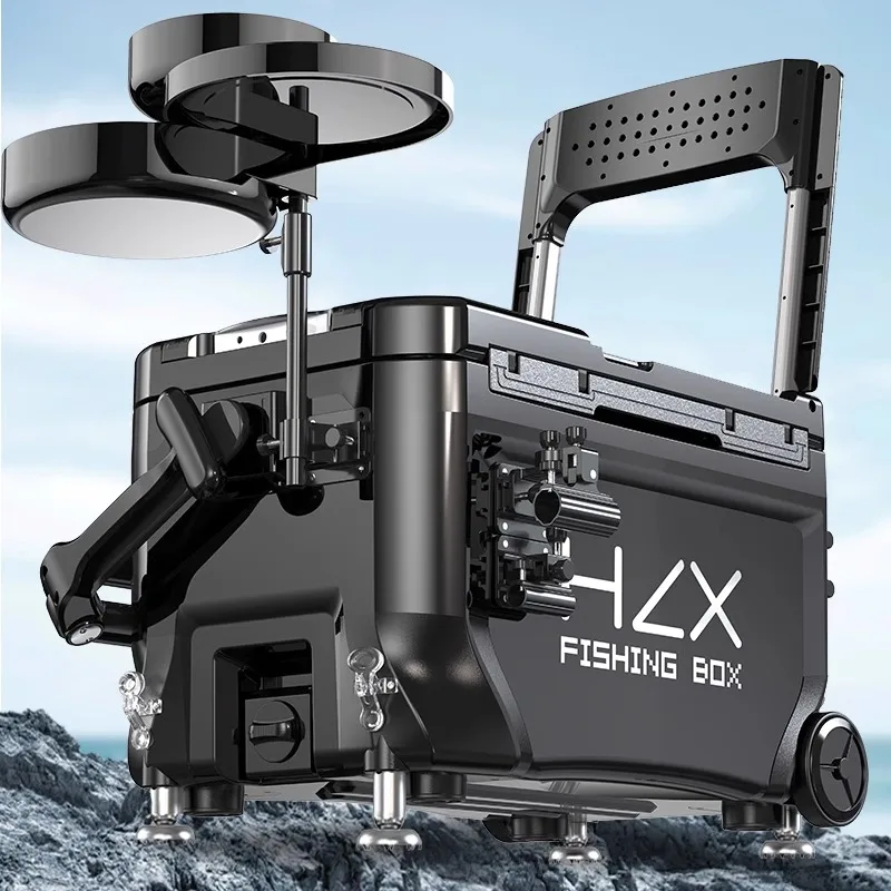 

Multifunctional fishing box full set of 2024 new Taiwan fishing box 2025 seated fishing gear equipment