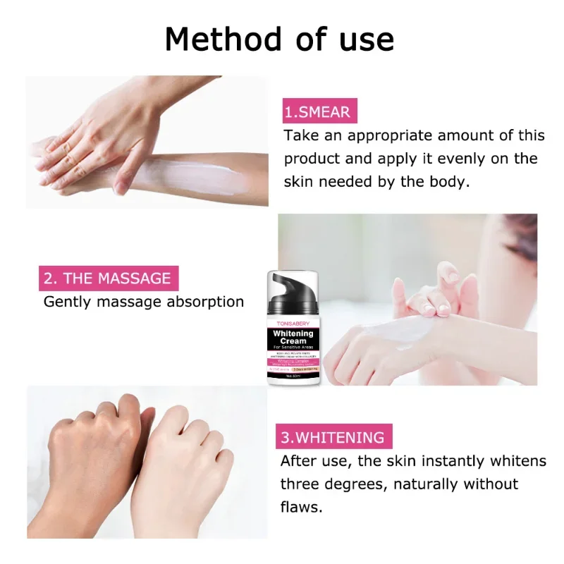 Armpit Whitening Cream Skin Lightening Bleaching Cream For Underarm Elbow Knees Dark Remove Legs Whiten Intimate Body Lotion