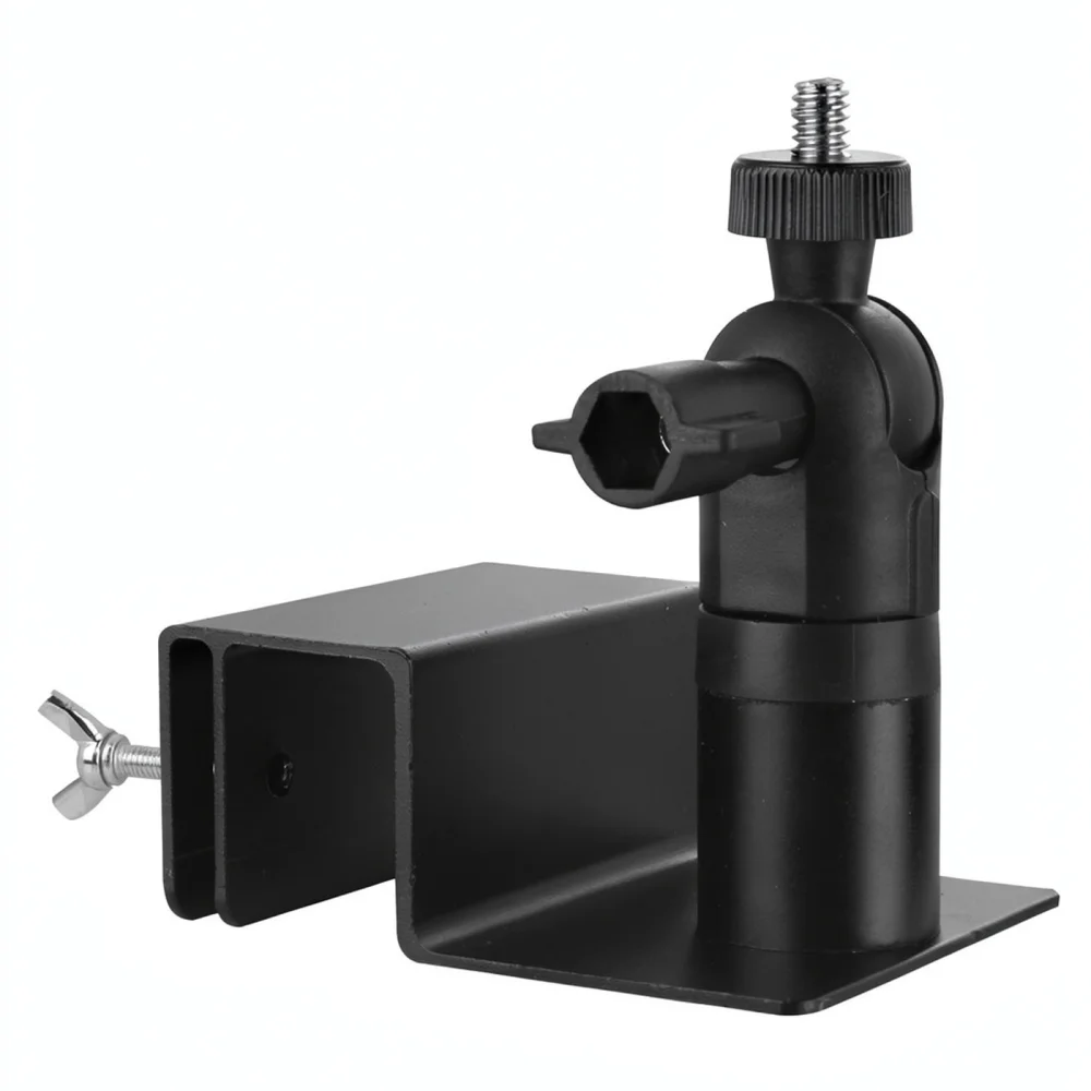 Outdoor Camera Gutter Mount For Solar Panel Charger Durable Aluminum Bracket 360 Degree Adjustment Drill Free Setup