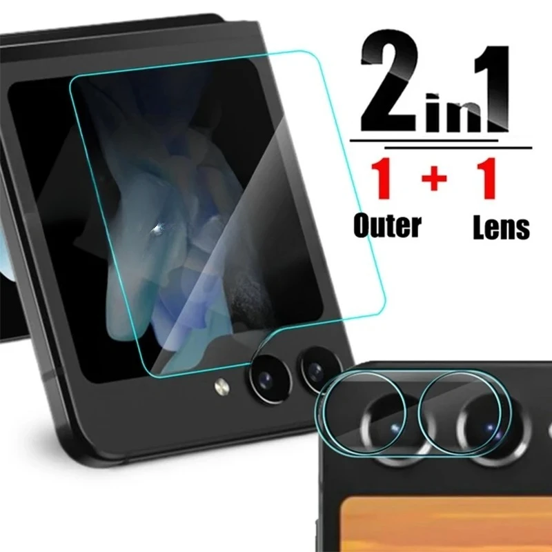 1–3 Satz Displayschutzfolie für Samsung Galaxy Z Flip 7, 6, 5, 5G, 9H, HD, klares gehärtetes Glas, Härte-Schutzfolie, kratzfest