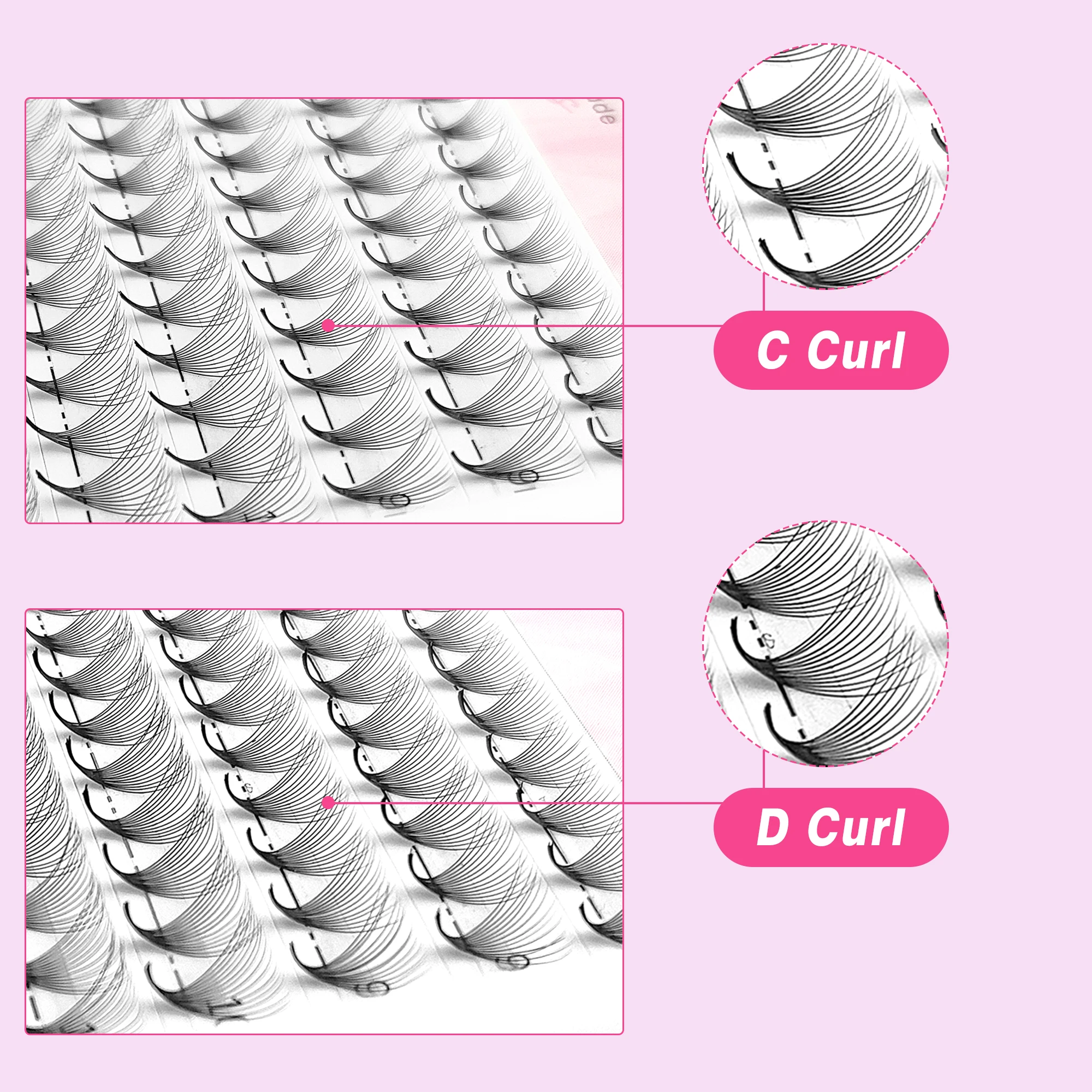 CoMango 300Fans Volume Premade Fans 3D-16D Pointy Base 8-15MM Eyelashes Extension C/D Curl Wispy Cat Eye Fluffy Soft Gene lashes