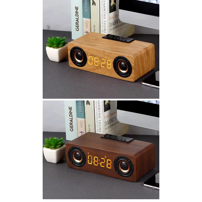 

High-power Bluetooth speaker Outdoor plug-in card U disk Clock alarm clock speaker