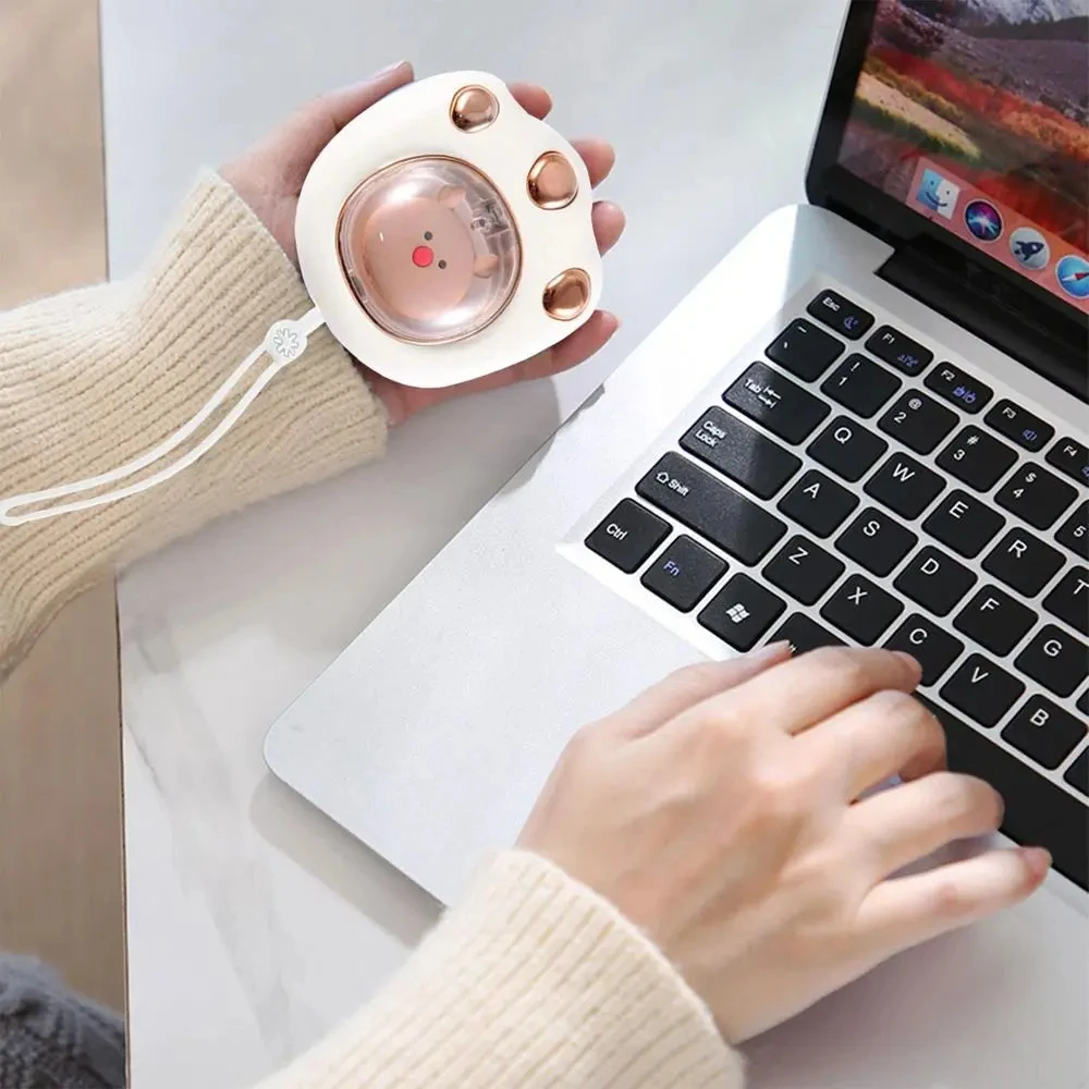 1200 Mah Usb Hand Warmer Multi-Function Pocket Cute Cat Claw Winter Mini Electric Portable Hand Warmer Kids Students Gift