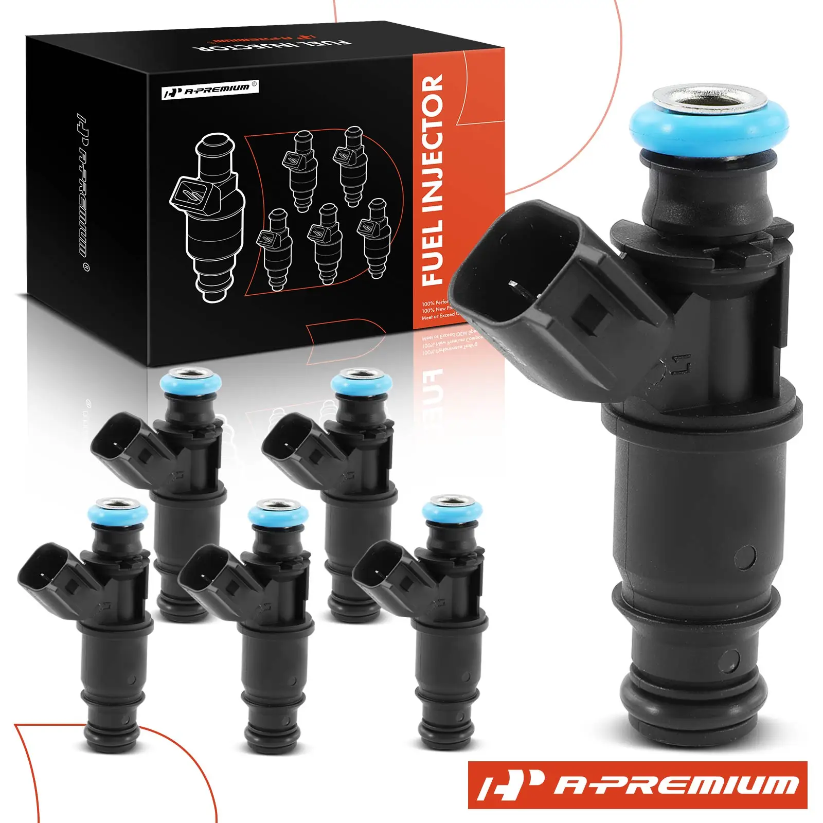 A-Premium 6Pcs Fuel Injector for Buick LaCrosse Allure 2005-2009 Lucerne 2006-2008 Pontiac Grand Prix 2004-2008