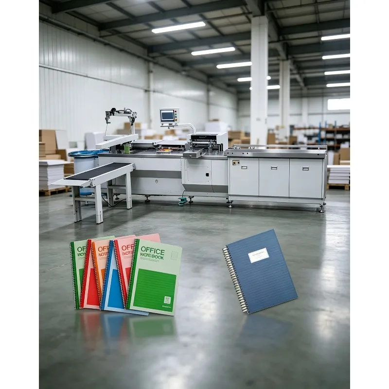 Semi Automatic Student Notebook Wire Book Binder Machine Metal Loop Single Coil Exercise Books Calendar Spiral Binding Machine