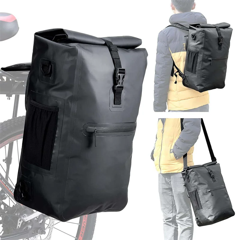 3-in-1 Wasserdichte Fahrradtasche Fahrrad-Gepäckträgertasche Rucksack Schultertasche Outdoor-Fahrradtasche mit Laptop-Fach