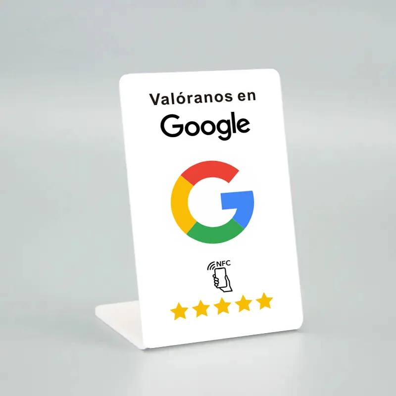Deutsch, Französisch, Arabisch, Italienisch, Spanisch, Hebräisch, Google-Bewertungen, NFC-Ständer, URL-Tap, Social-Business-Bewertungskarten