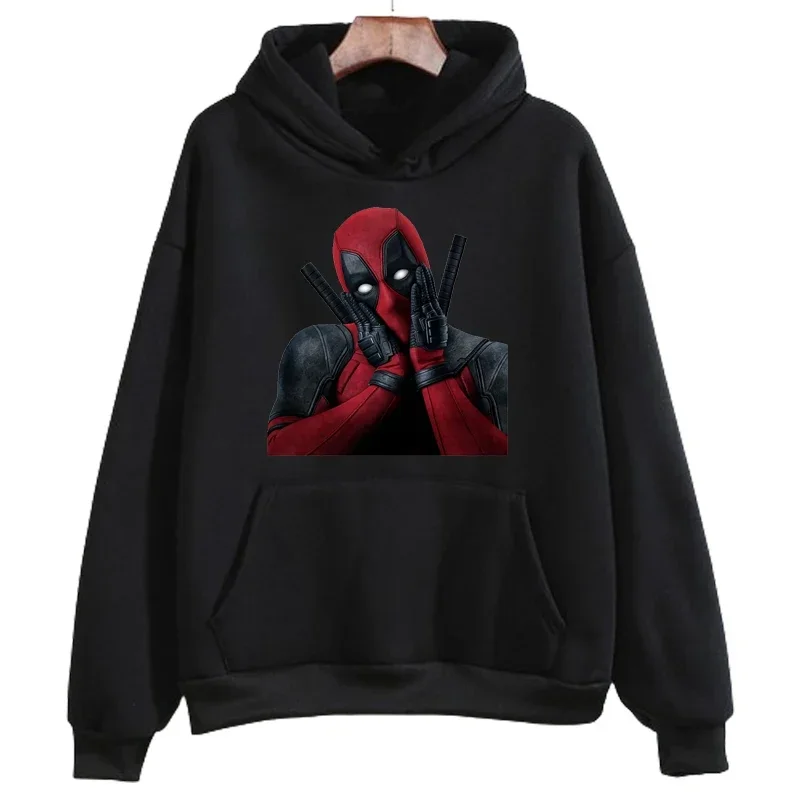 Disney Cartoon Women\'s Casual Clothing Marvel Deadpool Printed Hoodie Fashion Autumn Streetwear Fun Hoodie Sweatshirt Top