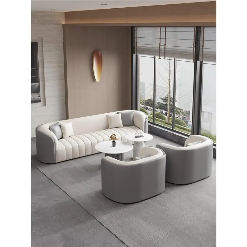 

Customizable Business Reception Sofa Coffee Table Combination