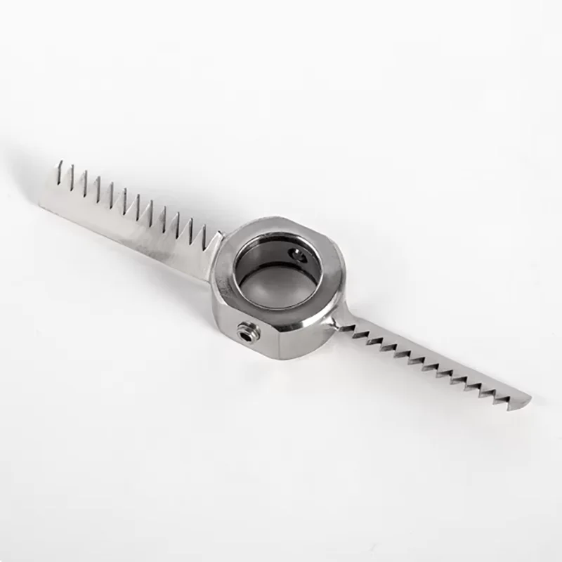 304 stainless steel defoaming paddle mixer, special stirring impeller for surface defoaming, serrated two blades