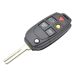 Carcasa de mando a distancia de 5 botones para VOLVO S60, S80, V70, XC70, XC90, funda de servicio de reparación de llave de coche