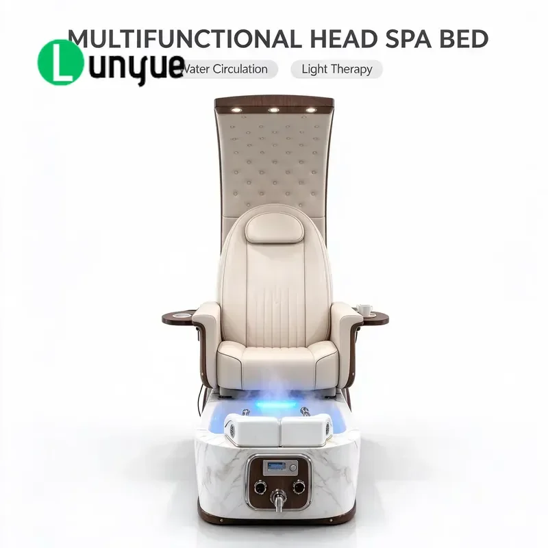 Luxury Electric Shiatsu Foot Spa Chair with Steam Water Circulation Massage Therapy for Nail Salons Home Use Relaxation