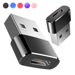1-5pcs USB C Adapter Type C To USB 2.0 Adapter Male to Female USB C Converter USB Type-C Converter for PC Laptop Cell Smartphone