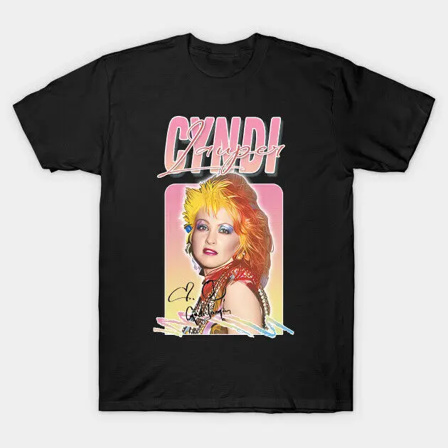 80s Style Cyndi Lauper Unusual Shirt Black All size S-45XL Unisex- Free Shipping