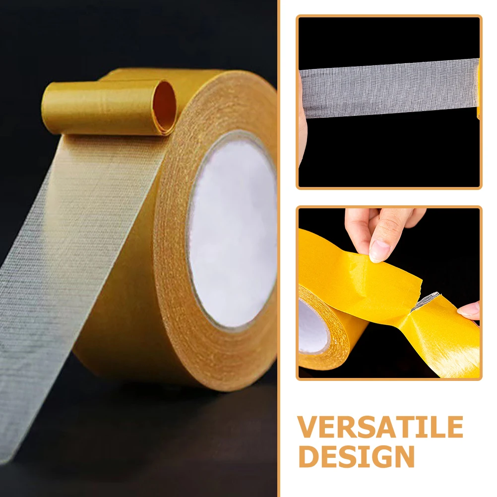 

2 Rolls Sided Tape Heavy Duty Carpet Cloth Based Mounting Fiberglass Tape Strong Adhesive Wall Decor Banner Hanging