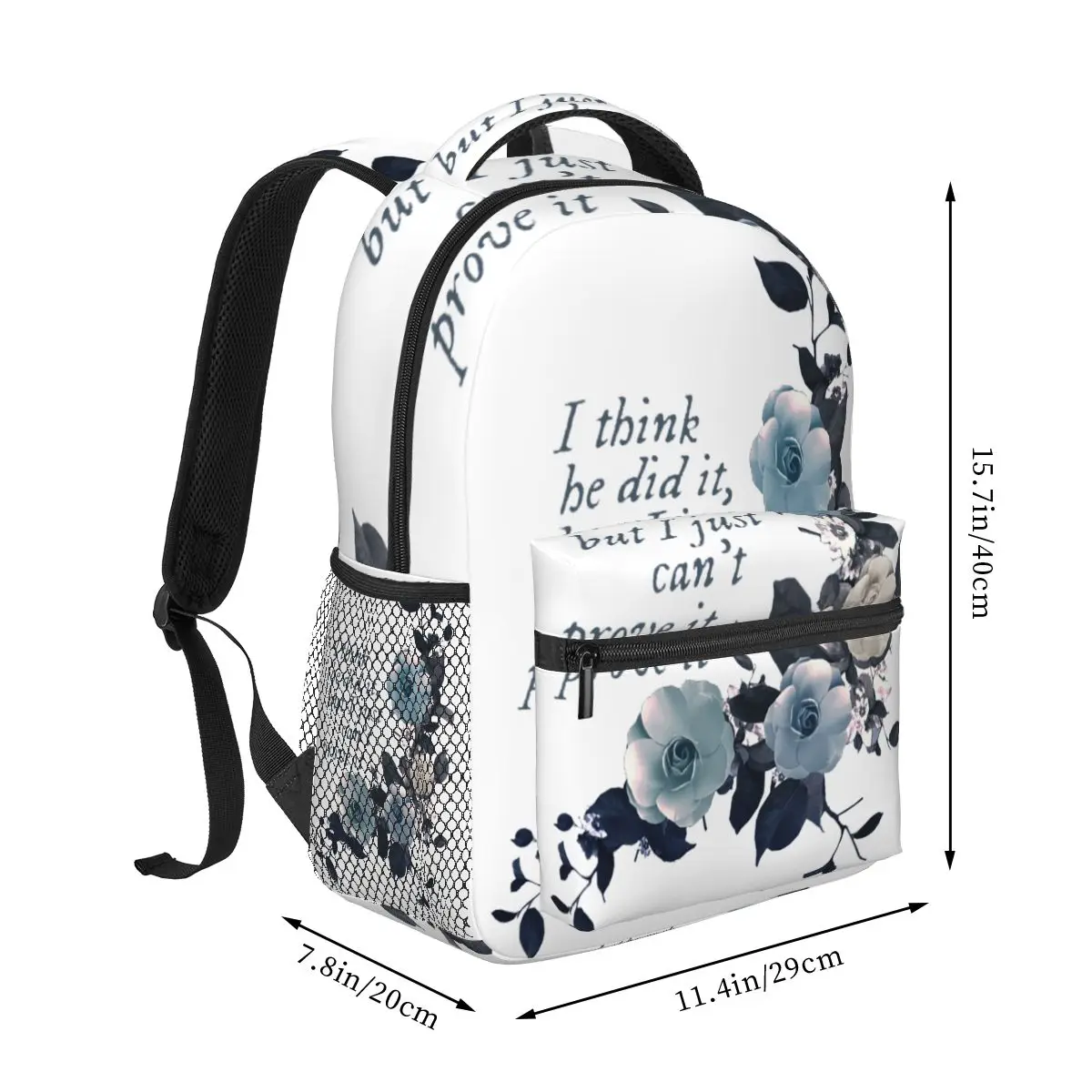 I Think He Did It Backpacks Boys Girls Bookbag Children School Bags Cartoon Laptop Rucksack Shoulder Bag Large Capacity