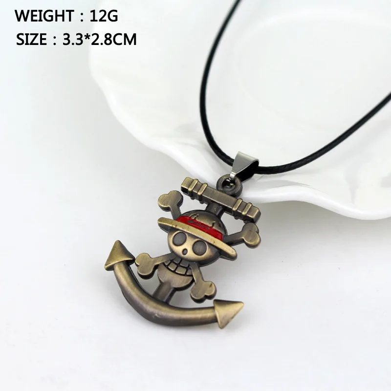 Anime One Piece Necklace for men women retro Pendant metal weapon Keychain Gift