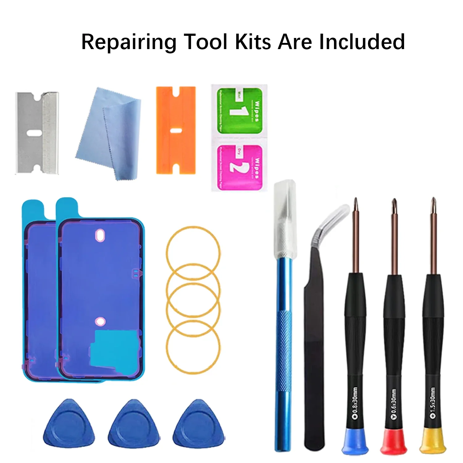 بديل الزجاج الخلفي لهاتف IPhone 15 Plus (6.7 بوصة) - شحن لاسلكي فليكس، إطار كاميرا، جميع الأجزاء وشريط لاصق مقاوم للماء #6