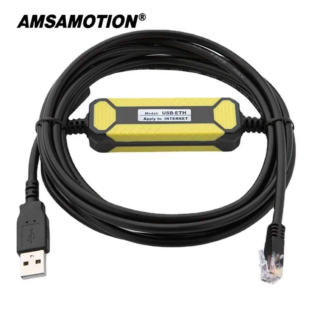 

Industrial Grade USB-ETH USB Convert to Ethernet Programming Cable for HMI S7-200 Smart S7-1200/1500 FX5U Series PLC