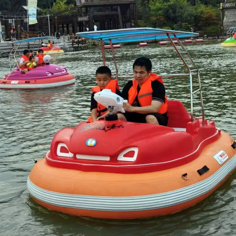 Aqua Electric Motorized Bumper Boat 2.1m Diameter 5-6km/h Speed 300kg Load Capacity Commercial Use