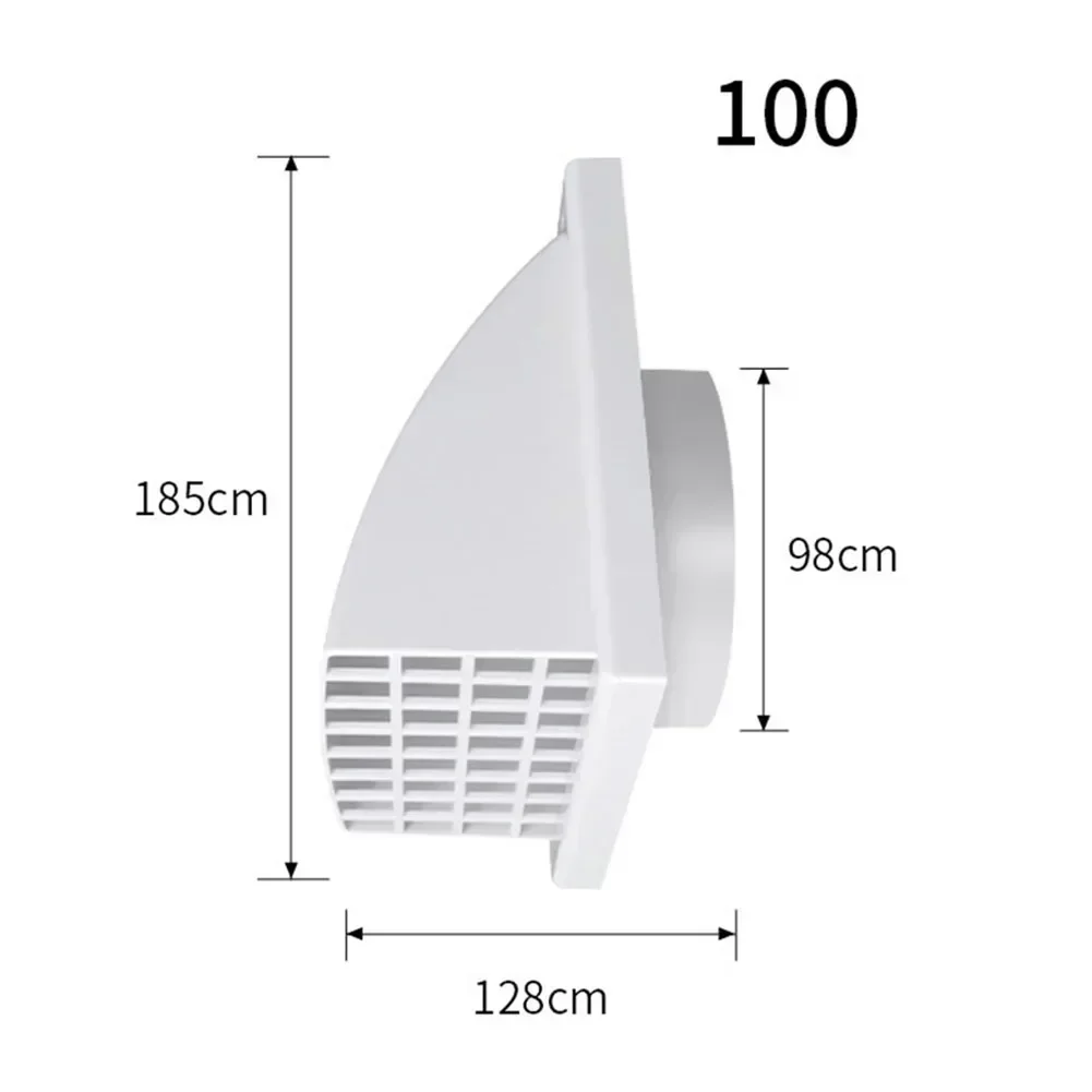 

Вентиляционная решетка для наружной стены из АБС-пластика с пластиной клапана для вытяжки воздуховода, разработанная для различных диаметров труб