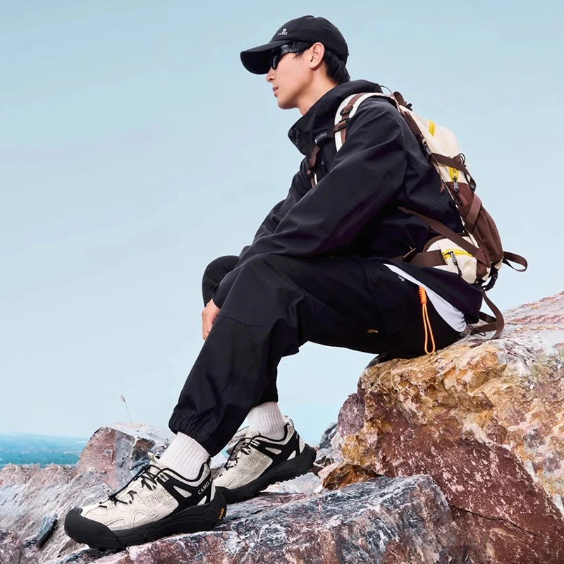 GOLDEN CAMEL Hiking Shoes Breathable Mesh Casual Sports Shoes for Men Trekking Shoes Anti-slip and Shock Absorption 2025 New