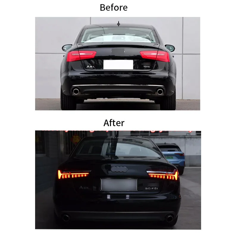 Fit for Audi C7 A6 S6 2012-2015 xenon taillight To C8 style LED Light A6 C7 Rear light LED Audi A6 C7 2012-2015