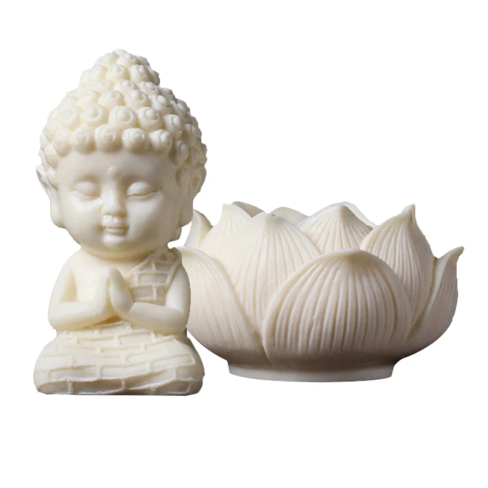 

1Set Buddha Statue Resin Desktop Decoration for Home Entrance Garden Zen Ambiance Small Elegant Sculpture Easy to Clean Unique