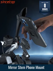 Universal Quick Release Motorcycle Electric Moto Bike Phone Holder Navigation Support Rearview Mirror Mount Clip GPS Brackets