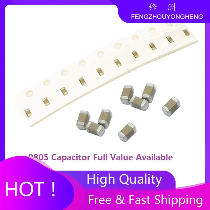 200PCS 154 224 334 474 105 100NF 150NF 220NF 330NF 470NF 1UF Ceramic Capacitor 0805 50V K/M/Z 0.1/0.15/0.22/0.33/0.47/UF kit 104