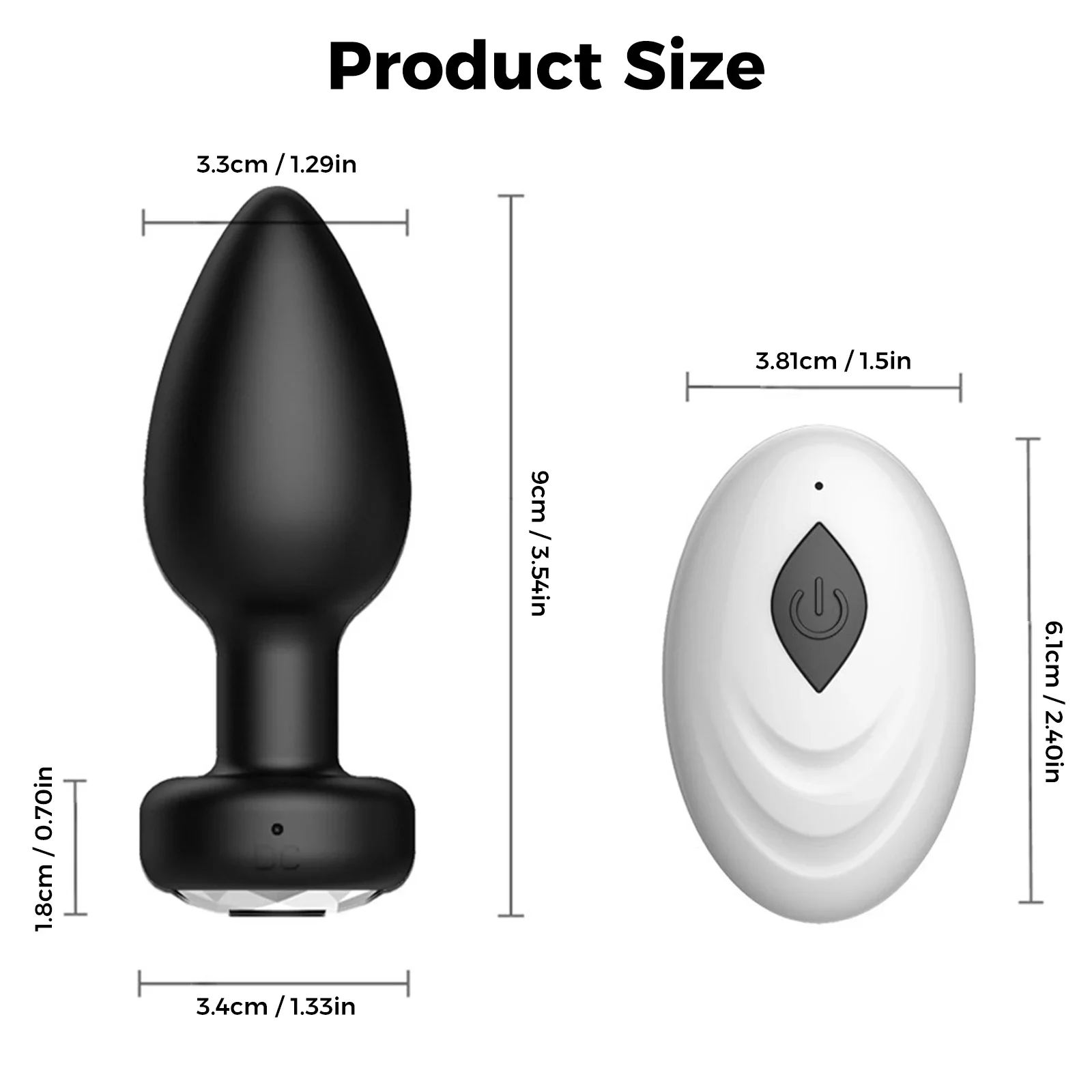 Anal Plug Vibrator for Men Butt Plug Portable Massager Wireless Remote Control Dildo Vibration Sex Toys for Male Adult Toys 18+