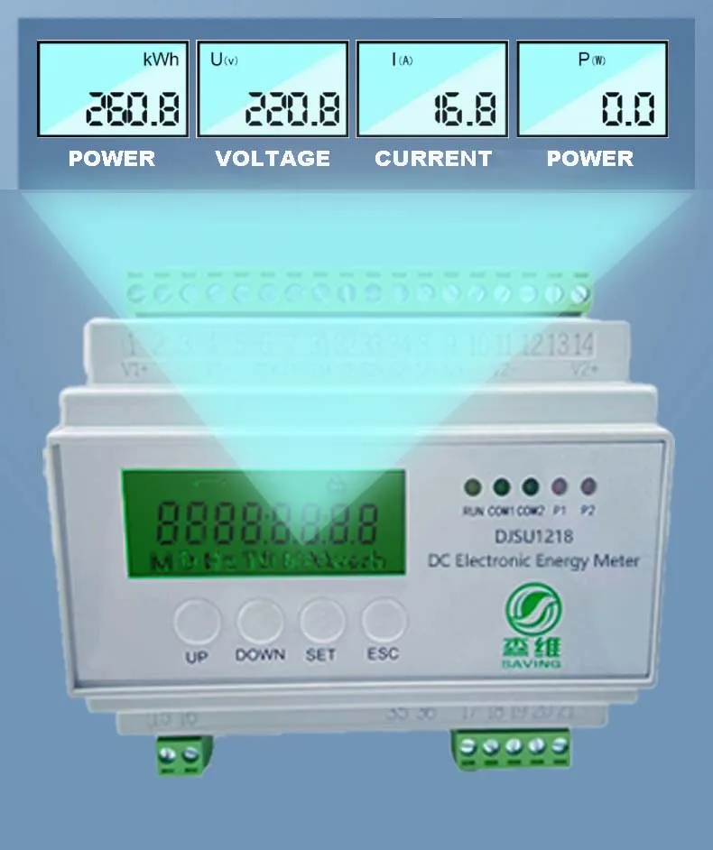 High Quality Voltage and Energy Metering Modules Price Three Phase Din Rail Digital Power Factor Meter Smart Dc