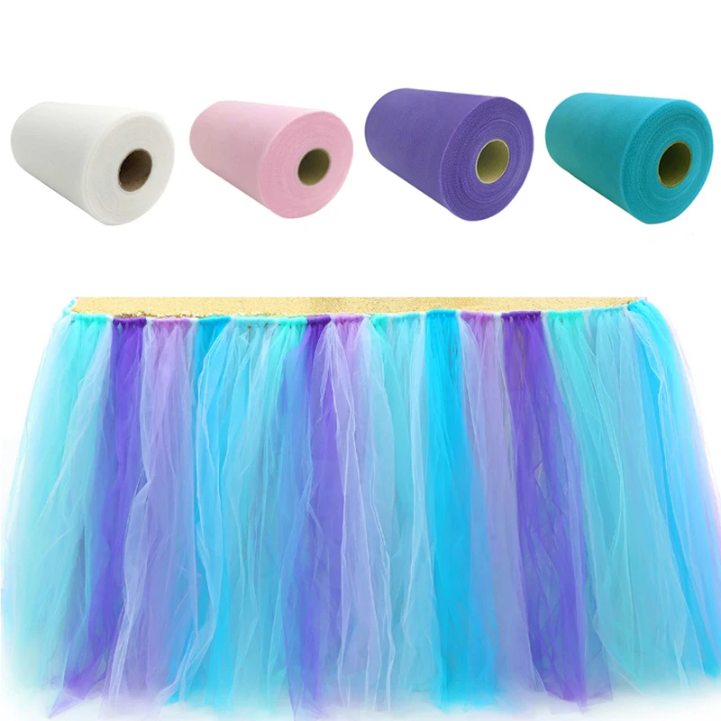 Party Supplies 100yards Tulle Roll  Wedding Decoration Fabric Spool Tulle Tutu Dress Diy Baby Shower Birthday Children Boy Girl