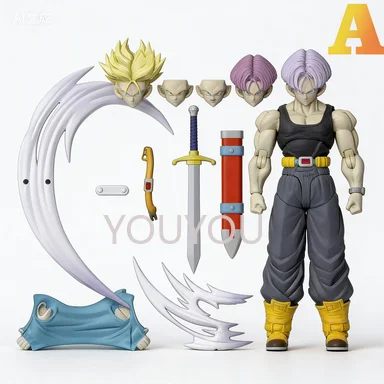 

Tonsenarttoys Tonsen Arttoys Kamione Dragon Ball Z Super Saiyan SSJ SSJ2 Транкс 05a 05b Подвижная фигурка
