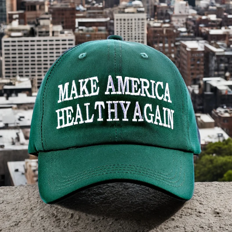 قبعة بيسبول مطرزة من Make America Healthy Again - قبعة سائق الشاحنة قابلة للتعديل، مثالية للاستخدام في الهواء الطلق