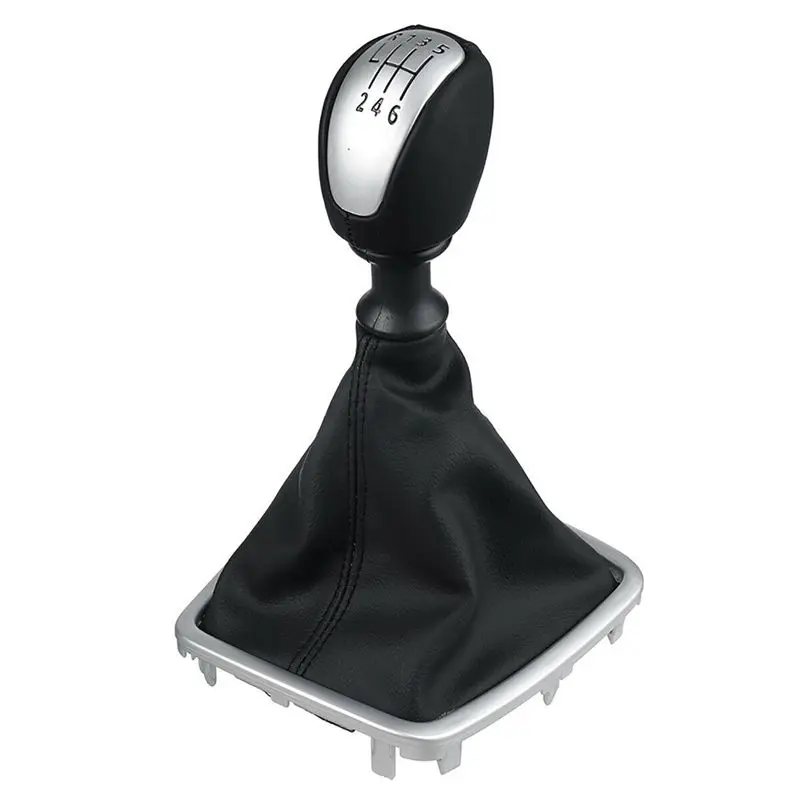 2X 6 Speed Car Gear Shift Knob Gaiter Boot Cover Lever Shifter Handle Stick Boot Gaitor For Renault Laguna Mk3 2007-2014