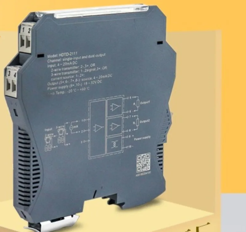 DC Current Transmitter Intelligent 4-20ma One Input Two Output Analog Isolation Module Signal Isolator