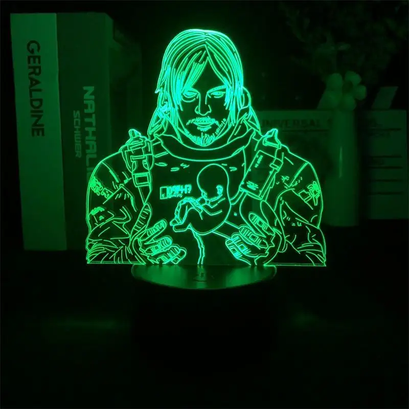 Sam Porter Bruggen 3d Nachtlampje Hot Games Death Stranding Nightlight 7 Kleuren Projector Led Tafellamp Kamer Decor Cadeau-Ideeën