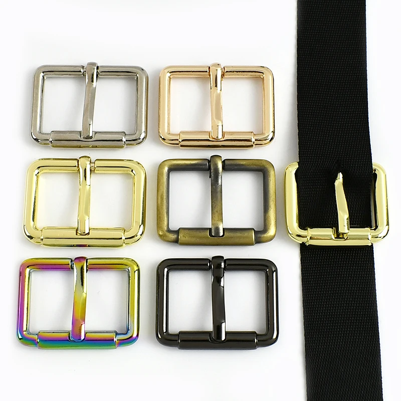 

10Pcs 13-38mm Metal Pin Buckle Bag Strap Adjust Clasps Webbing Belt Rectangle Roller Hook Leather Band Sliders Sewing Hardware