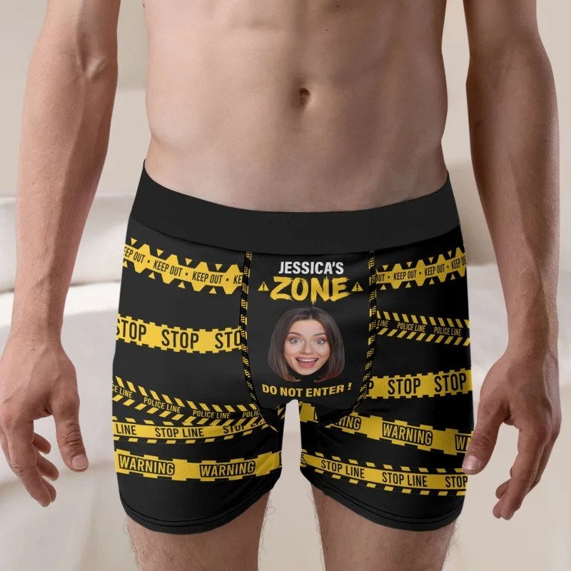 Valentine's Day Gift for Him Men's Underwear, Personalized with Custom Name & Photo, Funny Romantic Gift