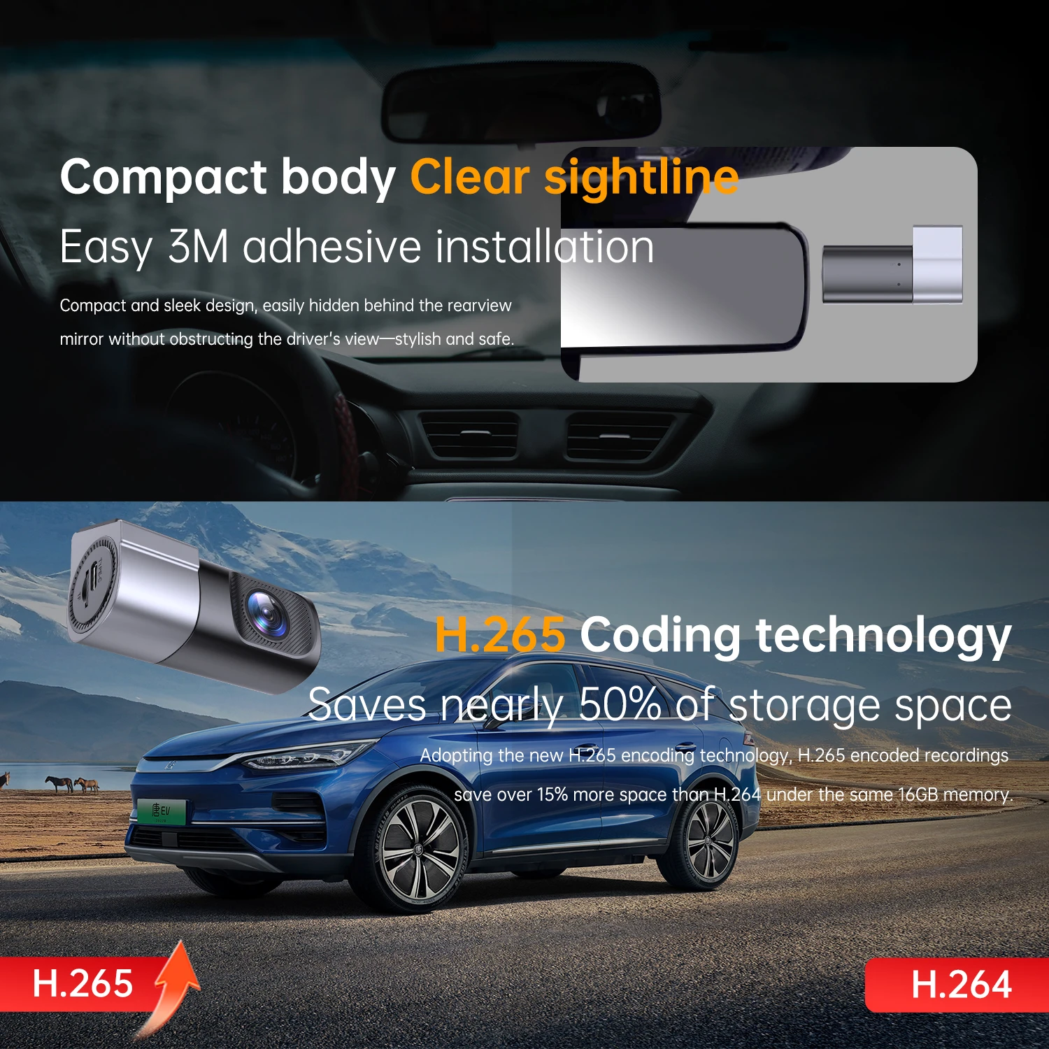 NEW 1080P HD Car DashCam 360° Rotation APP Control Video Recorder Smart Car WiFi Dash Camera Vehicle Recorder DVR Front View Cam - view 6