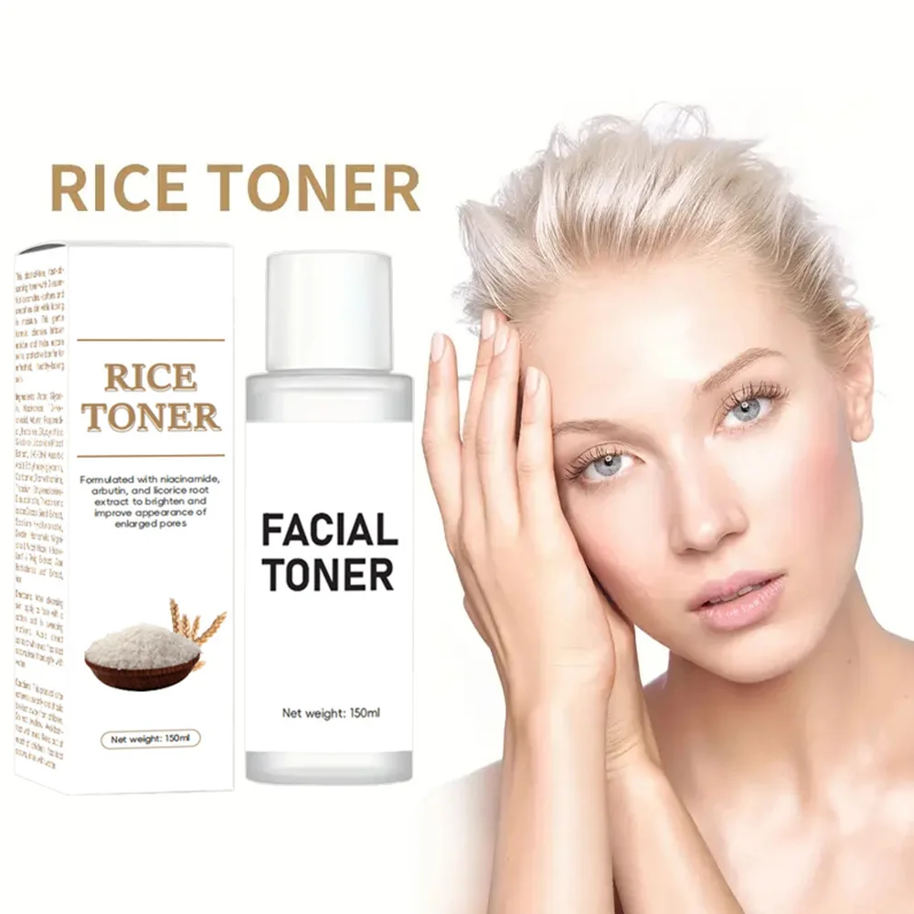 

Cross border foreign trade toner 77% rice toner for reducing acne marks, acne, skin rejuvenation,acne hydration and makeup water