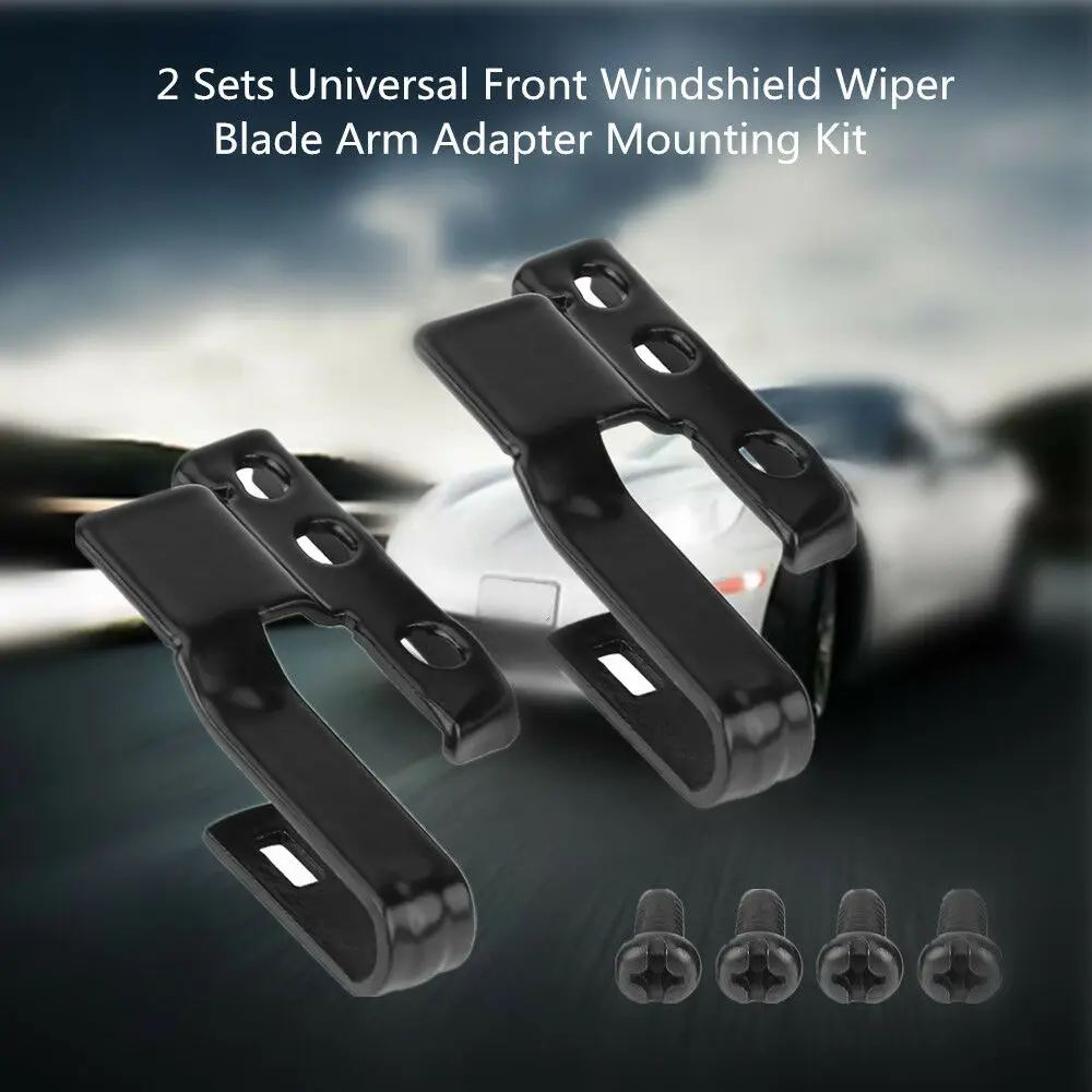 Easy Assembly Car Front Windshield Wiper Blade Arm Adapter Mounting, Premium Metal Construction, Quick Installation Process
