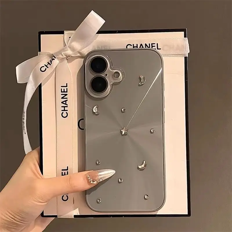 

Diamond Moon Shining Gemstone Luxury Star Aurora Phone Case Suitable for IPhone 16 15 13 12 11 Pro Max with Lens Protective Film