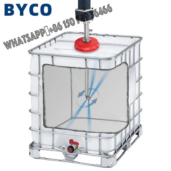 

Hot BYCO High Pressure 360 Degree Rotating Gear Control Water Jetting Machine Ibc Tote Tank Washing Nozzle for Cleaning