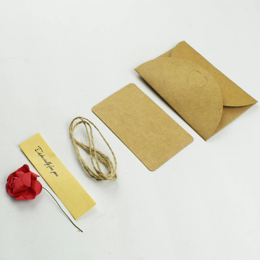 5pcs DIY Envelope Cute Vintage Silk Flower Decorated Envelopes for Greeting Cards and Letters Holder Organizer Wedding Party